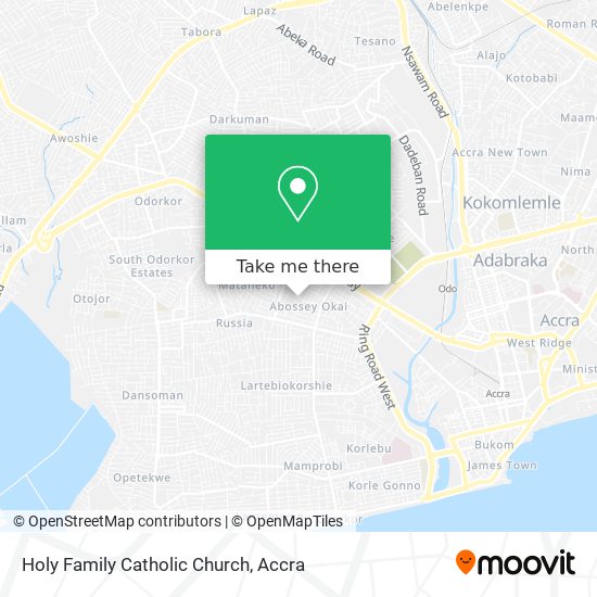Holy Family Catholic Church map