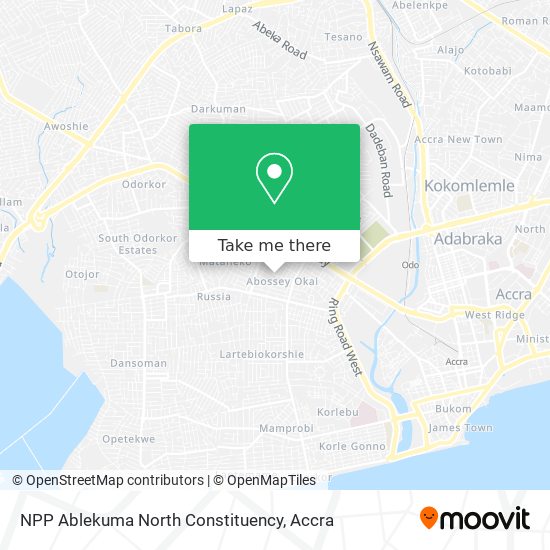 NPP Ablekuma North Constituency map