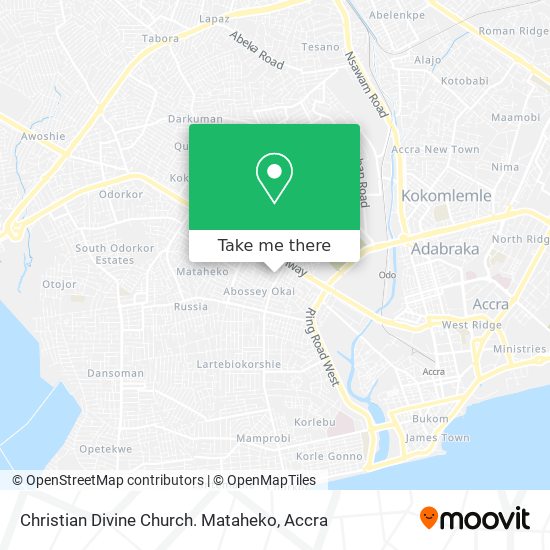 Christian Divine Church. Mataheko map