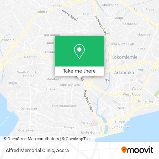 Alfred Memorial Clinic map