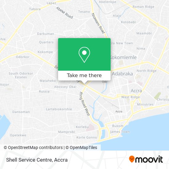Shell Service Centre map