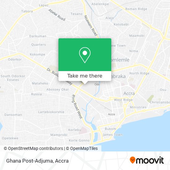 Ghana Post-Adjuma map