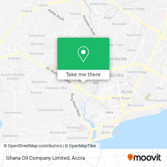 Ghana Oil Company Limited map