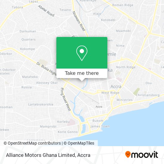 Alliance Motors Ghana Limited map