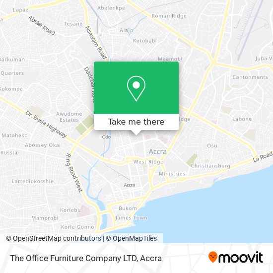 The Office Furniture Company LTD map