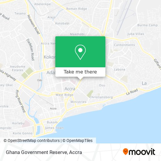 Ghana Government Reserve map