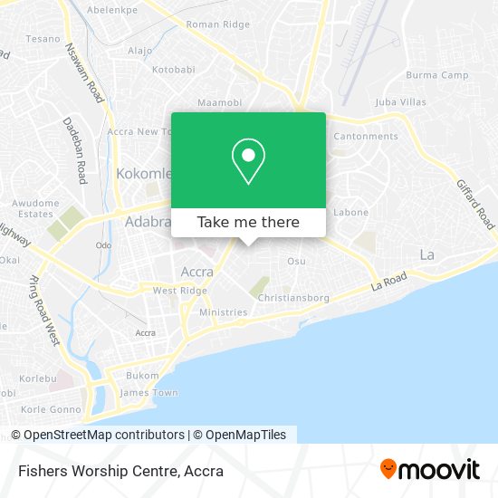 Fishers Worship Centre map
