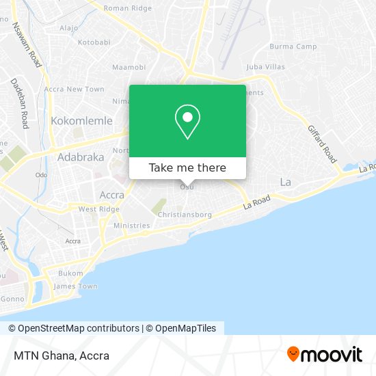 MTN Ghana map