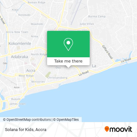 Solana for Kids map
