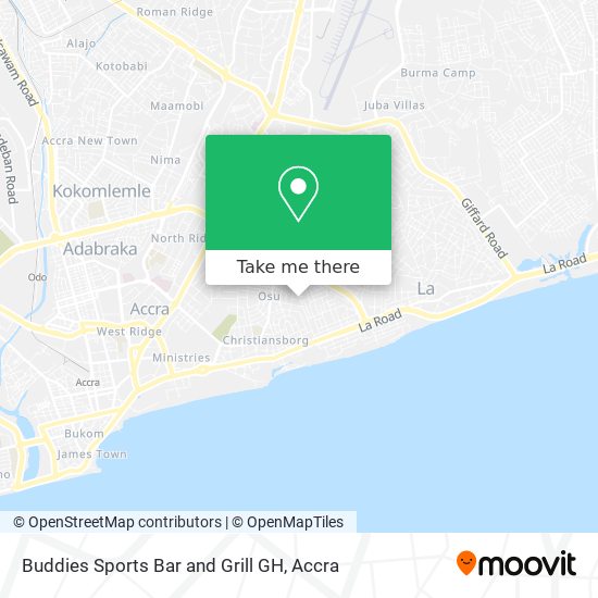 Buddies Sports Bar and Grill GH map