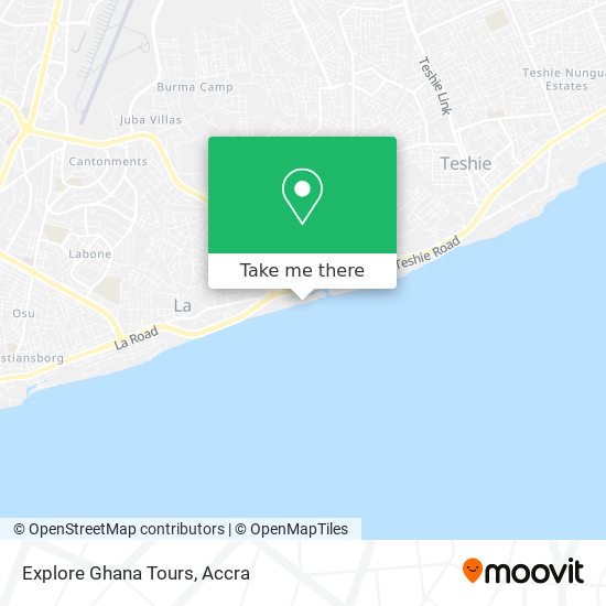 Explore Ghana Tours map