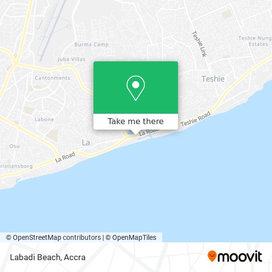 Labadi Beach map