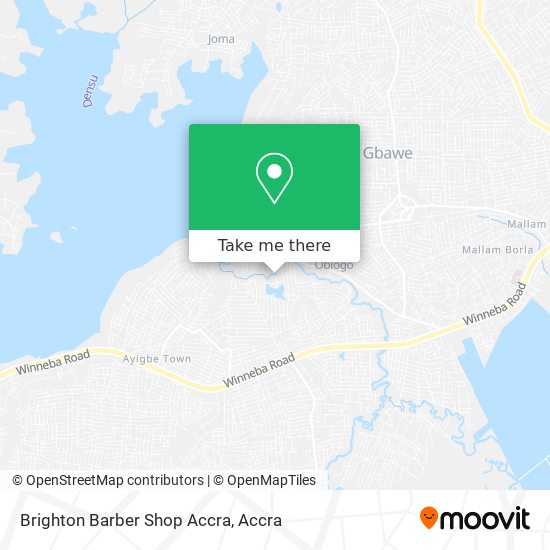 Brighton Barber Shop Accra map