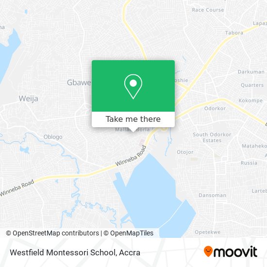 Westfield Montessori School map