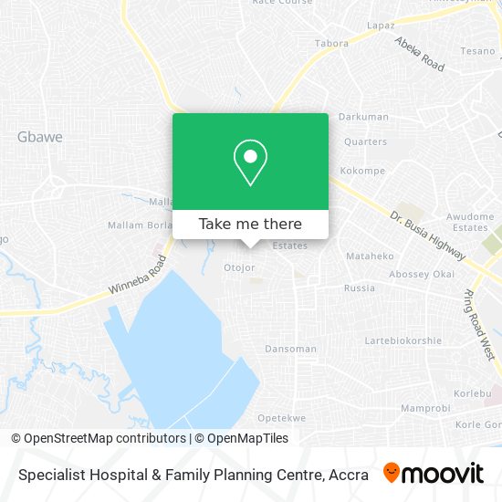 Specialist Hospital & Family Planning Centre map