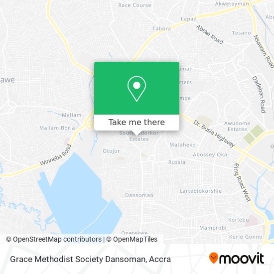 Grace Methodist Society Dansoman map