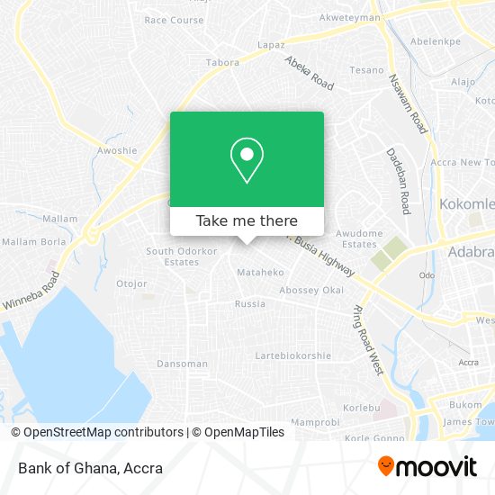 Bank of Ghana map