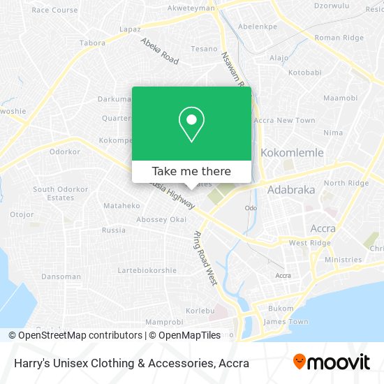 Harry's Unisex Clothing & Accessories map