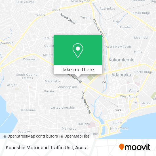 Kaneshie Motor and Traffic Unit map