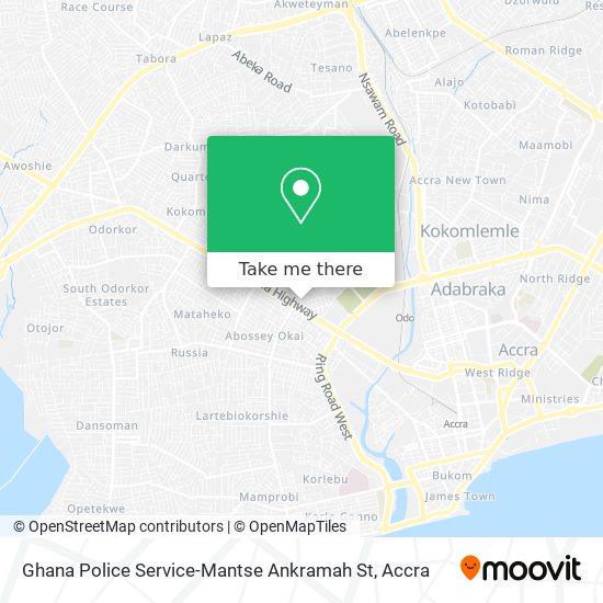 Ghana Police Service-Mantse Ankramah St map