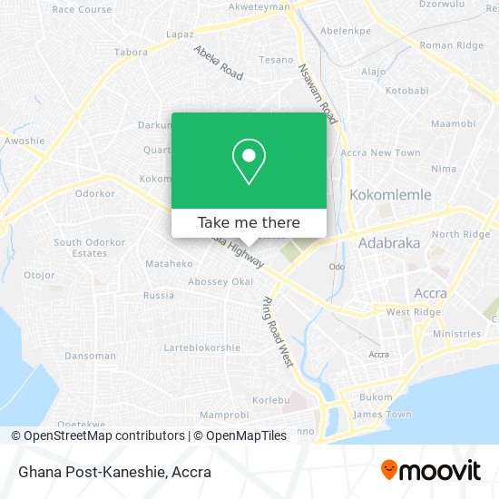 Ghana Post-Kaneshie map