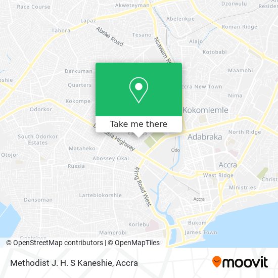 Methodist J. H. S Kaneshie map