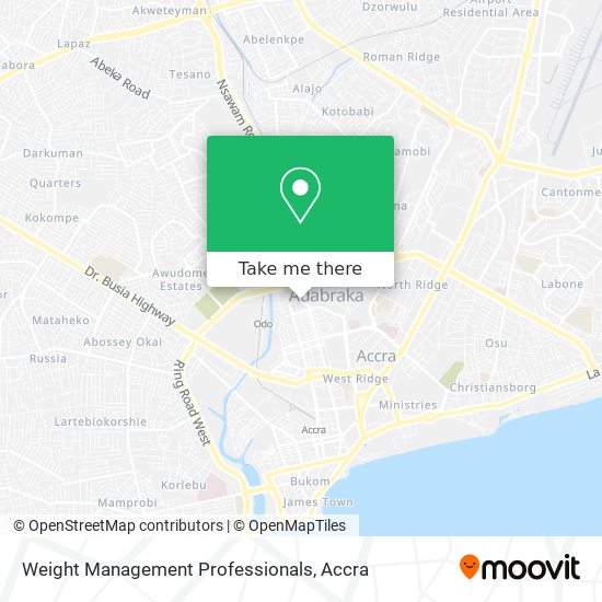 Weight Management Professionals map