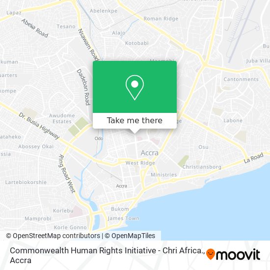 Commonwealth Human Rights Initiative - Chri Africa. map