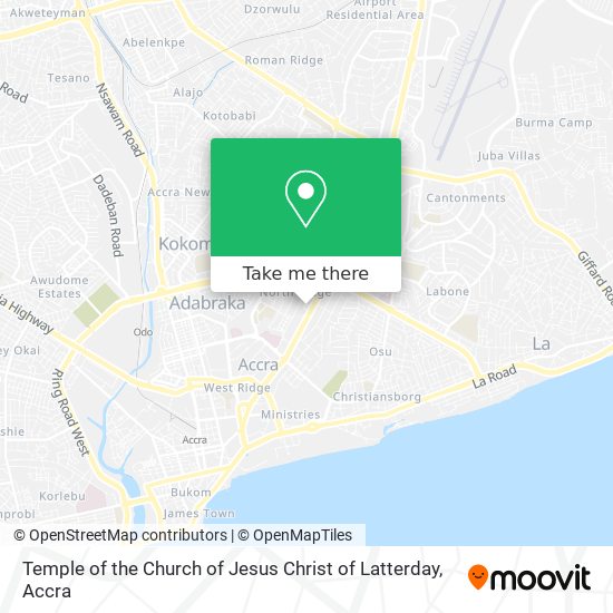 Temple of the Church of Jesus Christ of Latterday map