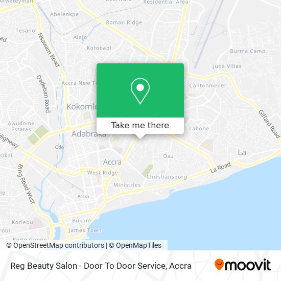Reg Beauty Salon - Door To Door Service map