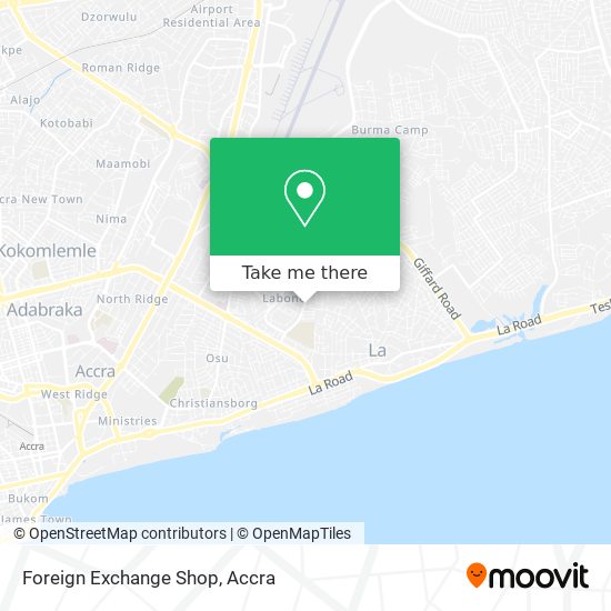 Foreign Exchange Shop map