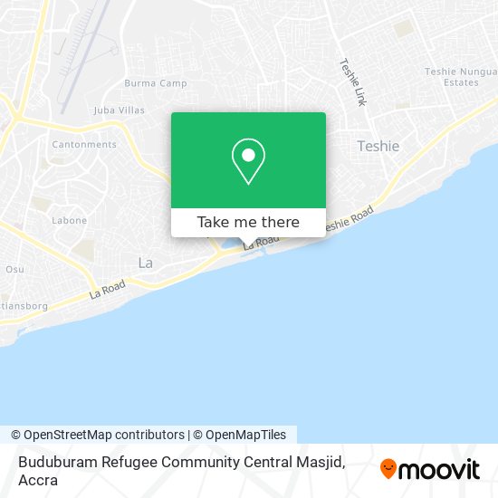 Buduburam Refugee Community Central Masjid map