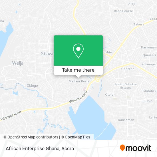 African Enterprise Ghana map