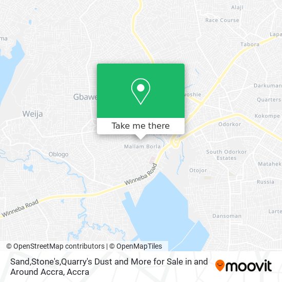 Sand,Stone's,Quarry's Dust and More for Sale in and Around Accra map