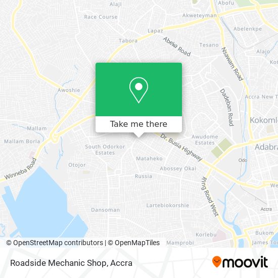 Roadside Mechanic Shop map