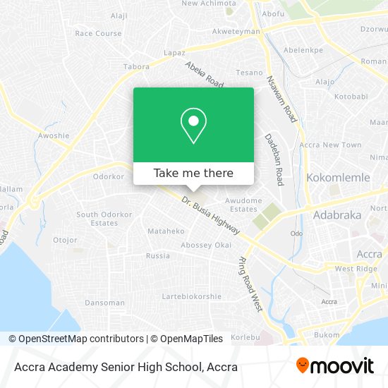 Accra Academy Senior High School map