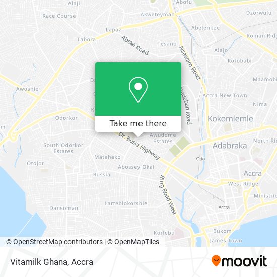 Vitamilk Ghana map