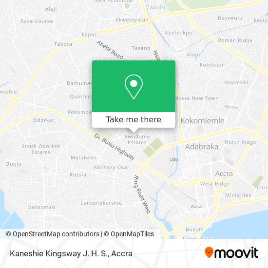 Kaneshie Kingsway J. H. S. map