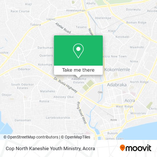 Cop North Kaneshie Youth Ministry map