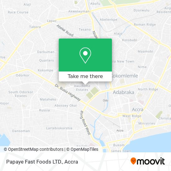 Papaye Fast Foods LTD. map