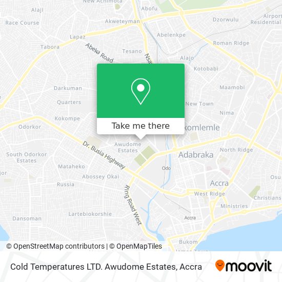 Cold Temperatures LTD. Awudome Estates map