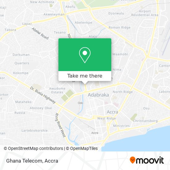 Ghana Telecom map