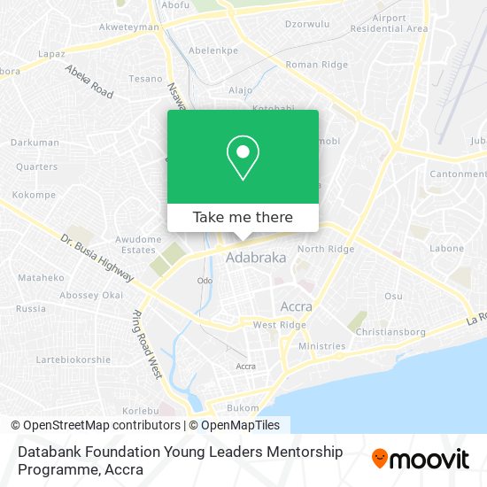 Databank Foundation Young Leaders Mentorship Programme map