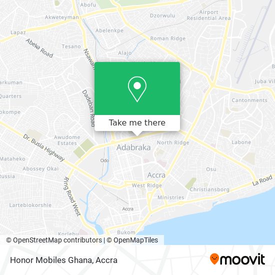 Honor Mobiles Ghana map