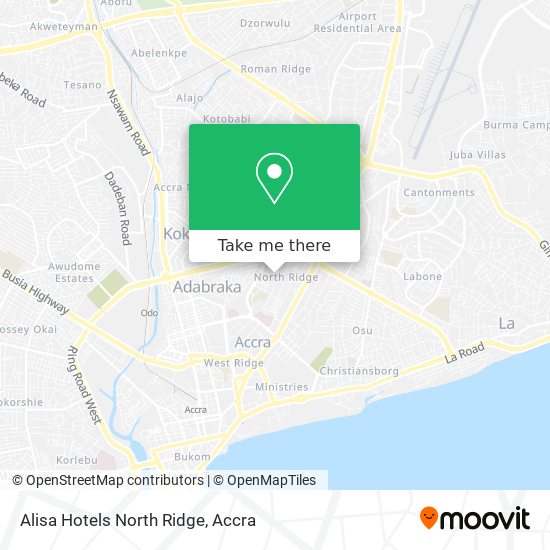 Alisa Hotels North Ridge map