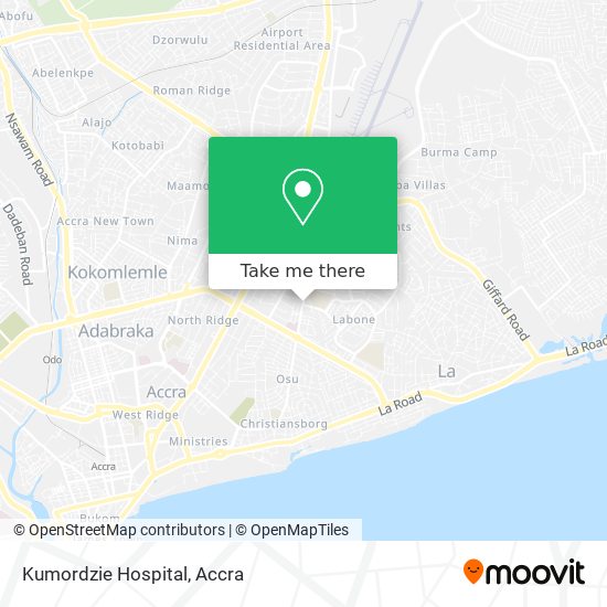 Kumordzie Hospital map