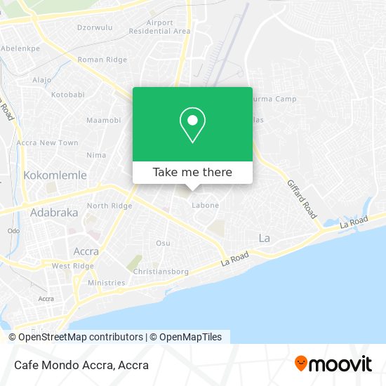 Cafe Mondo Accra map