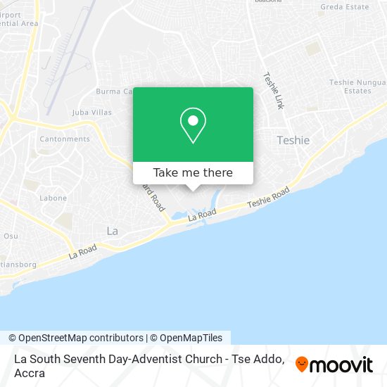 La South Seventh Day-Adventist Church - Tse Addo map