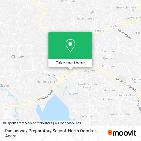 Radiantway Preparatory School. North Odorkor map