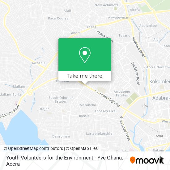 Youth Volunteers for the Environment - Yve Ghana map
